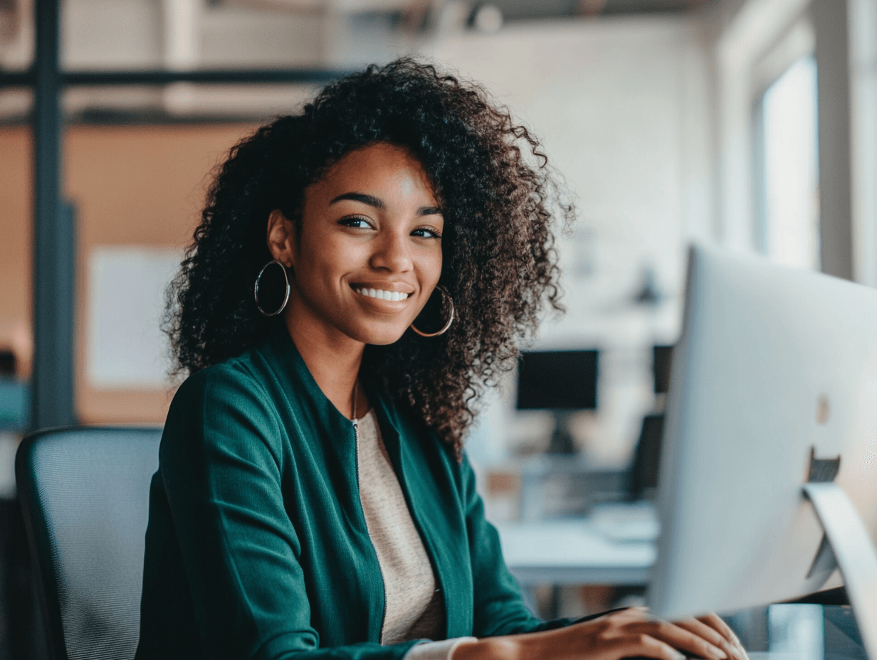 Woman using Zorro's AI-powered ICHRA platform to choose a health plan